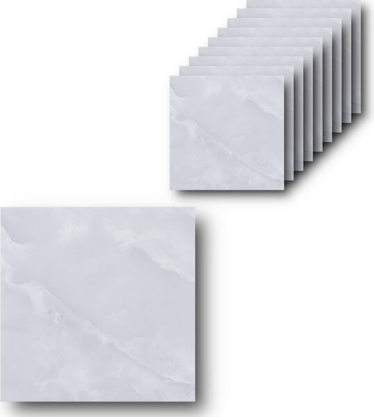 Set di 10 pannelli murali autoadesivi 30x30 cm - rivestimento murale moderno - tagliabile in modo flessibile, facile da pulire, idrorepellente - aspetto marmo, aspetto pietra, aspetto legno