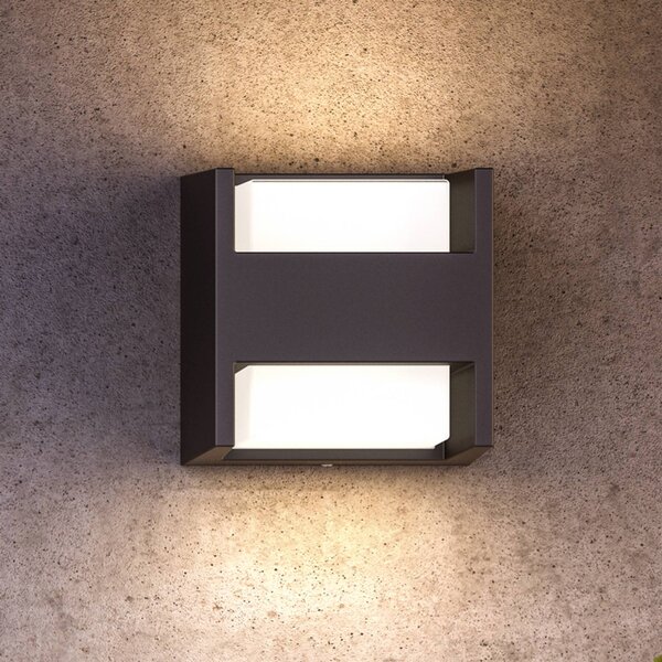 Philips Applique da esterni a LED Arbour, Alluminio / Grigio / Zincato, Alluminio, Moderno, Applique LED da esterni