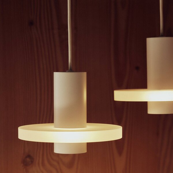 FRANDSEN Lampada a sospensione Flake, bianco opaco, Ø 19 cm, spina Flake, Bianco / Opale, Cucina, Plastica, Design