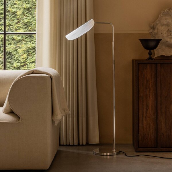 Audo Copenhagen Lampada da terra Wing, dimmerabile, Alluminio / Grigio / Zincato, Soggiorno / Sala da pranzo, Alluminio, Design, Lampada da terra