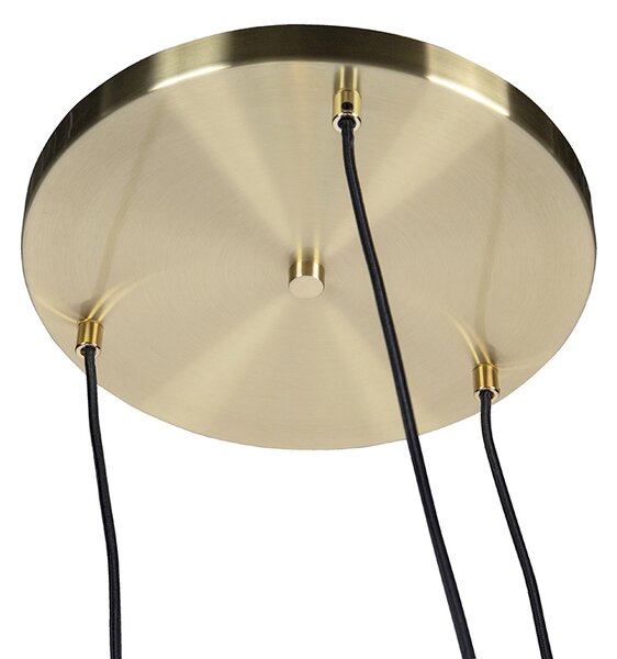 Lampada a sospensione smart in ottone con 3 WiFi ST64 con vetro blu - Pallon