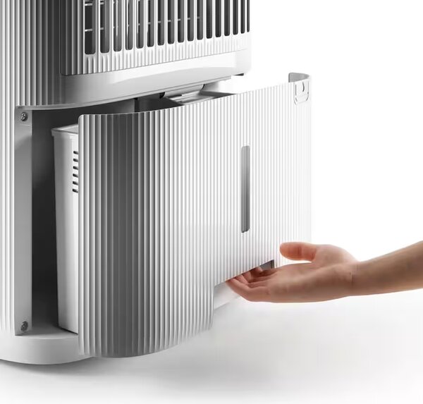 De Longhi Deumidificatore Portatile per la casa muffa 20 Litri In 24 Ore Tanica 5 Litri Wi-Fi Gas R290 con Timer Integrato colore Bianco - DTI220 T