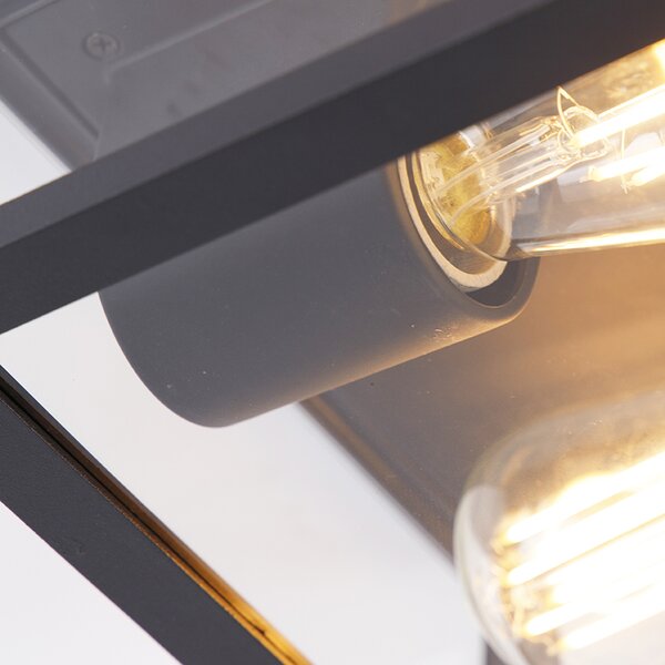 Lampada da soffitto intelligente nera IP44 2 luci incl. Wifi ST64 - Charlois