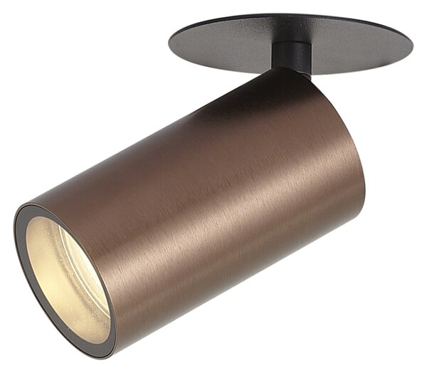 Faretto da incasso moderno bronzo scuro GU10 50mm IP44 - Chels