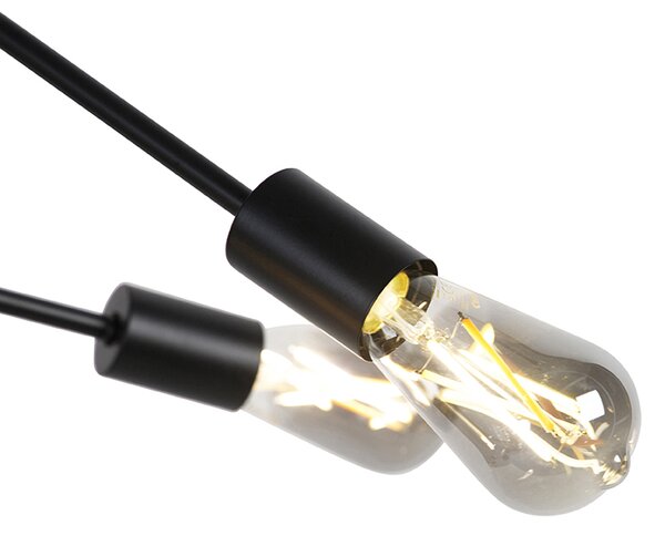 Lampada a sospensione industriale smart nera con 6 WiFi ST64 - Sydney