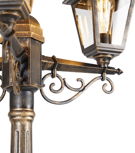 Lanterna smart oro antico 3 luci IP44 incl. Wifi ST64 - Capital