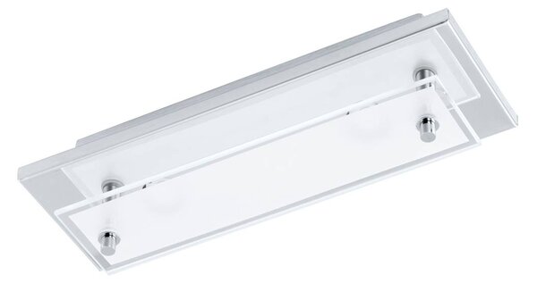 Plafoniera FRADES bianca, trasparente L:25 L:8,5 H:6,5 cm 3000K