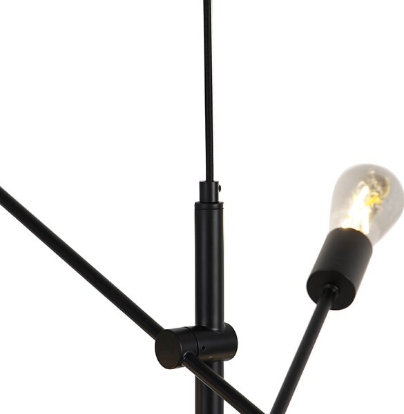Lampada a sospensione industriale smart nera con 6 WiFi ST64 - Sydney