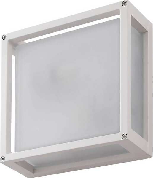 Lucande lampada da parete per esterni Aurelien, bianco, sensore, 25 x 25 cm