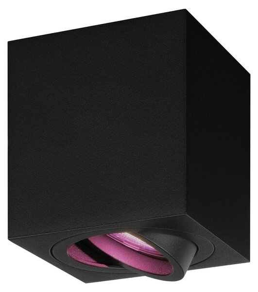 Ledvion, faretti a incasso LED, colore nero, forma quadrata, 4,9W, RGB, con controllo intelligente della luminosità