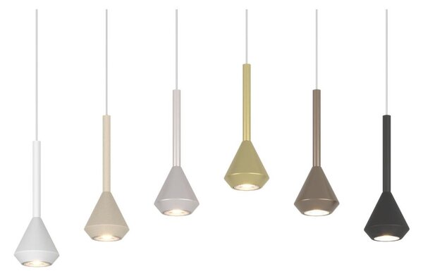 AYGO SOSPENSIONE SINGOLA MODERNA IN METALLO DI 6 COLORI TUBOLARE CON LAMPADINA ATTACCO GU10