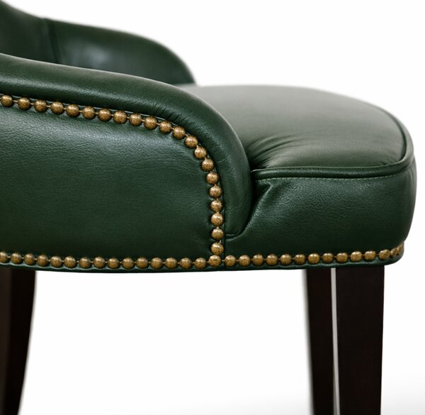Sedia Cosmo in Pelle Primo Fiore Premium - Gambe in Legno - Design Iconico