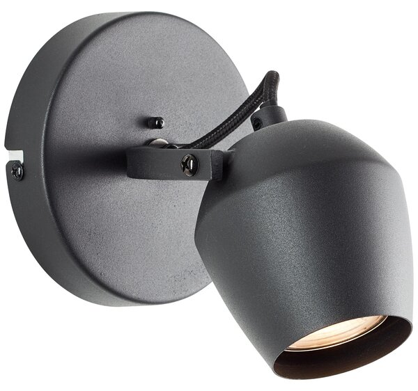 Lampada da parete Brilliant Vertino, colore nero, attacco GU10, 10W, grado di protezione IP20, per uso interno