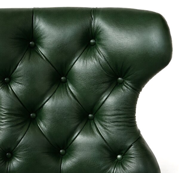 Sedia Cosmo in Pelle Primo Fiore Premium - Gambe in Legno - Design Iconico
