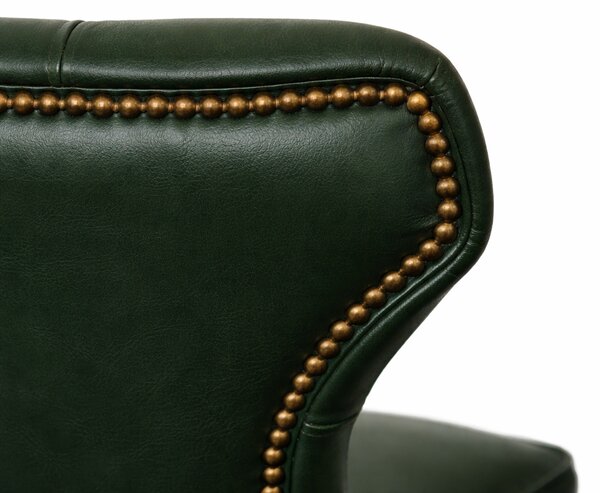 Sedia Cosmo in Pelle Primo Fiore Premium - Gambe in Legno - Design Iconico