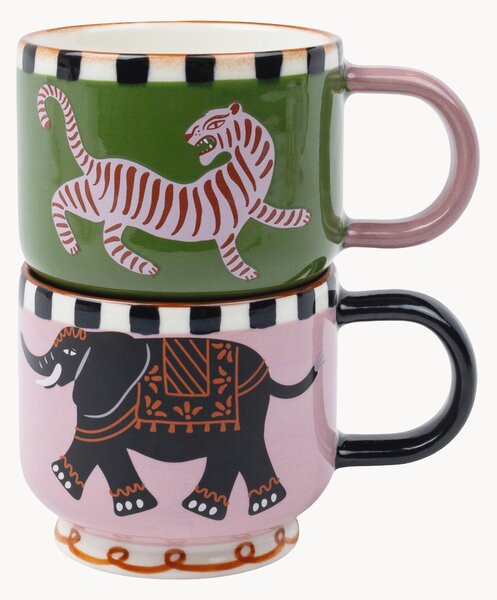 Set di 2 tazzine da caffè in ceramica A Dopo Tiger & Elephant