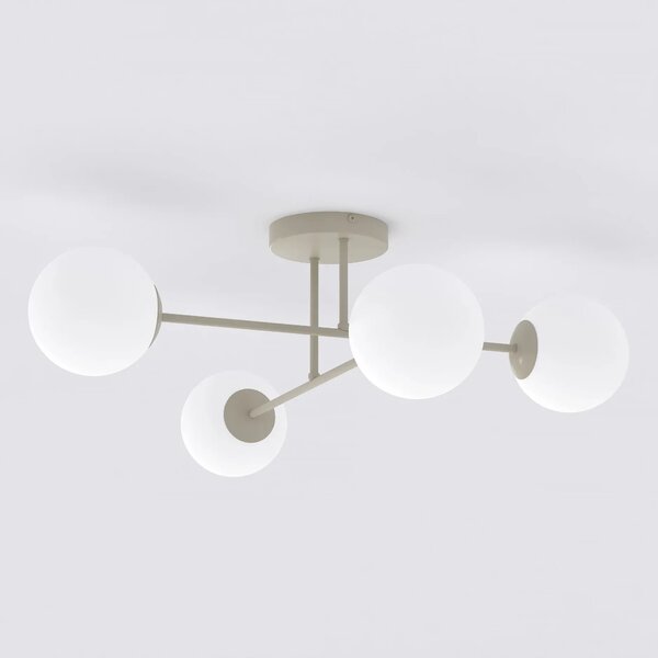 Lampadario da Soffitto ROMA 4 Mokka in Acciaio 4xE14