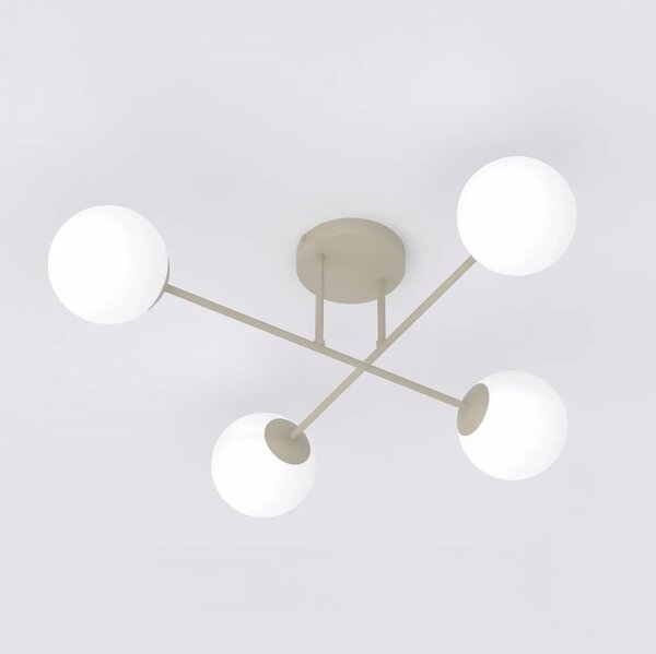 Lampadario da Soffitto ROMA 4 Mokka in Acciaio 4xE14