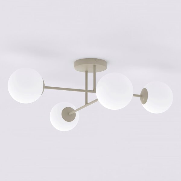Lampadario da Soffitto ROMA 4 Mokka in Acciaio 4xE14