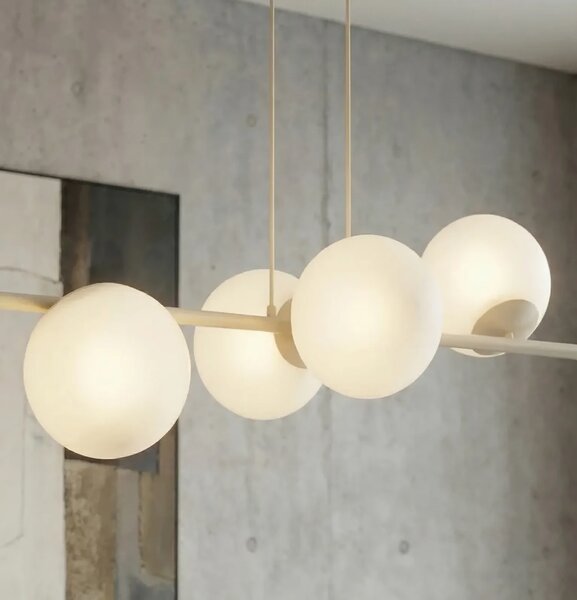 Lampadario a Sospensione MAGNUS 8 Mokka 8xE14 in Acciaio