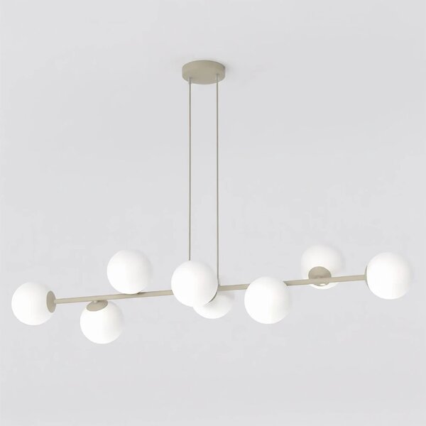 Lampadario a Sospensione MAGNUS 8 Mokka 8xE14 in Acciaio