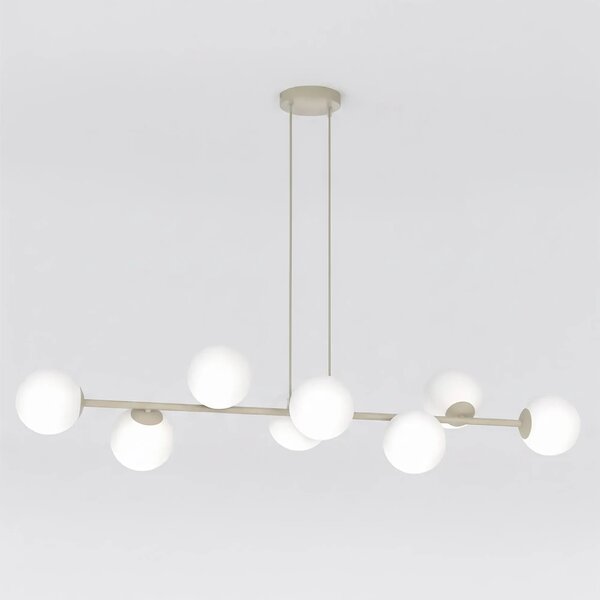 Lampadario a Sospensione MAGNUS 8 Mokka 8xE14 in Acciaio