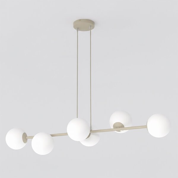 Lampadario a Sospensione MAGNUS 6 Mokka 6xE14 in Acciaio
