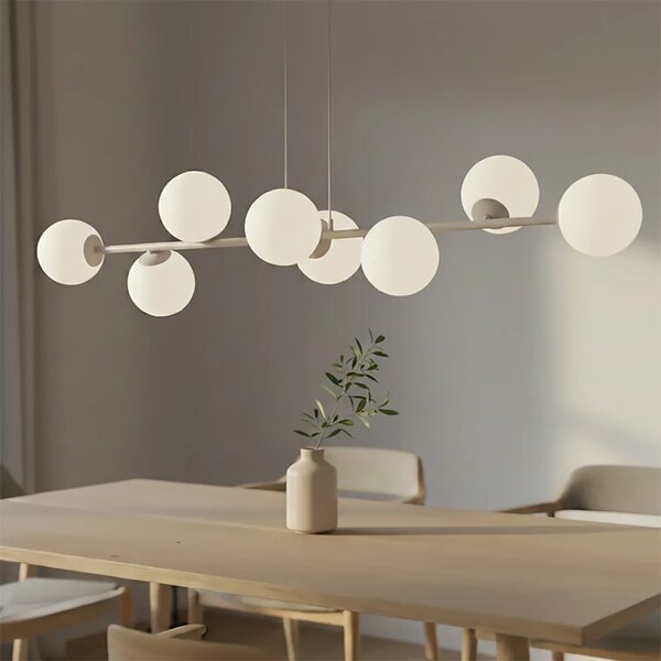 Lampadario a Sospensione MAGNUS 8 Mokka 8xE14 in Acciaio