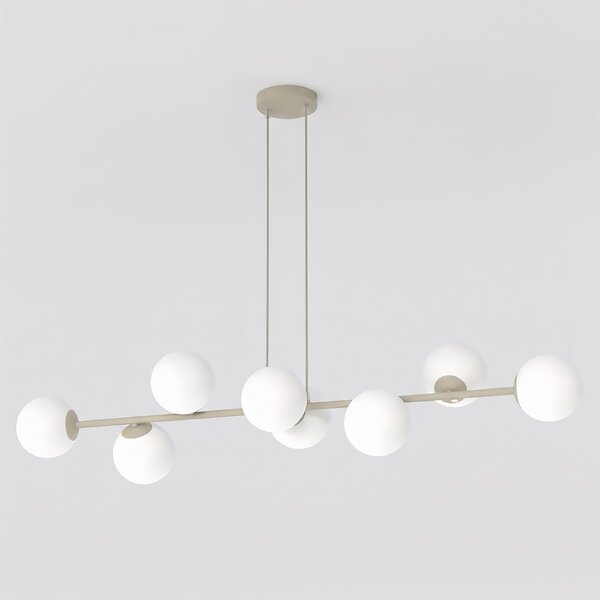 Lampadario a Sospensione MAGNUS 8 Mokka 8xE14 in Acciaio