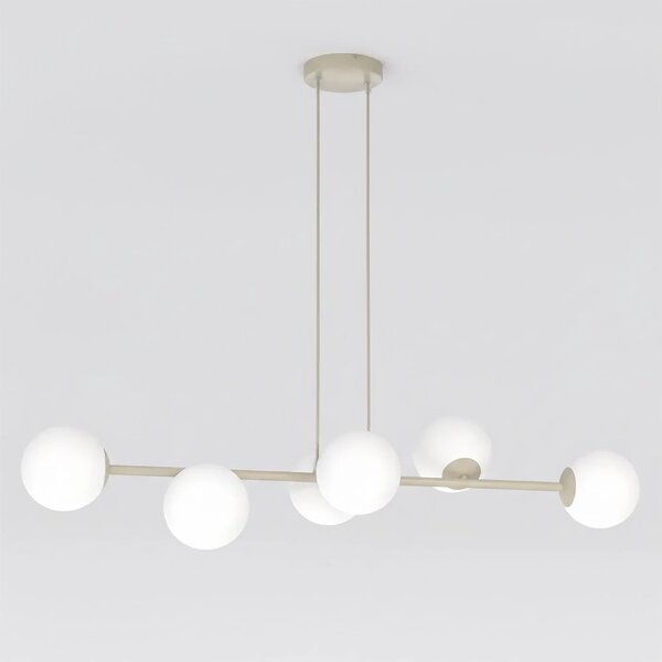 Lampadario a Sospensione MAGNUS 6 Mokka 6xE14 in Acciaio