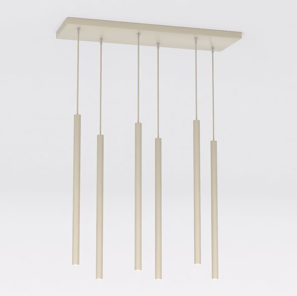 Lampadario a Sospensione in Acciaio SELTER 6 Mokka 6xG9