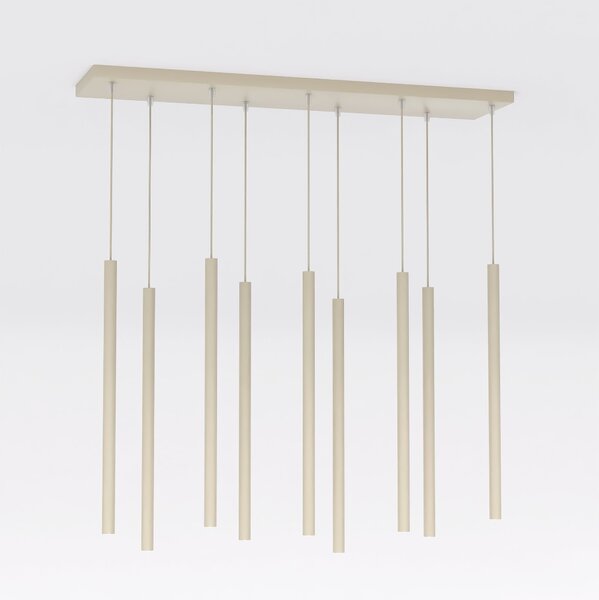 Lampadario a Sospensione in Acciaio SELTER 9 Mokka 9xG9