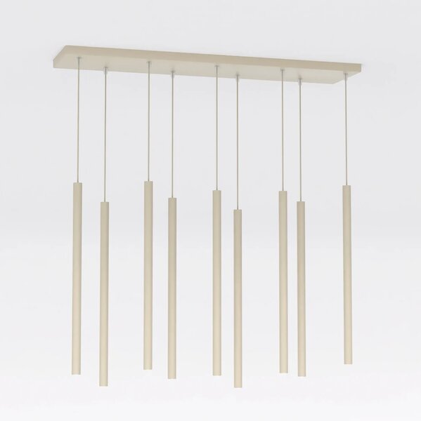 Lampadario a Sospensione in Acciaio SELTER 9 Mokka 9xG9