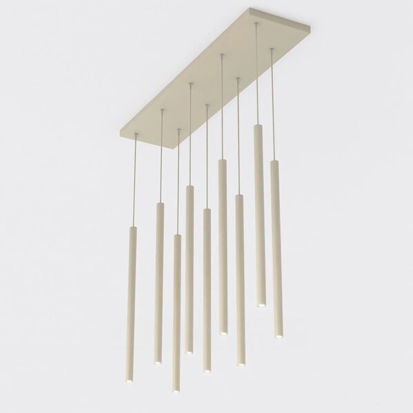 Lampadario a Sospensione in Acciaio SELTER 9 Mokka 9xG9