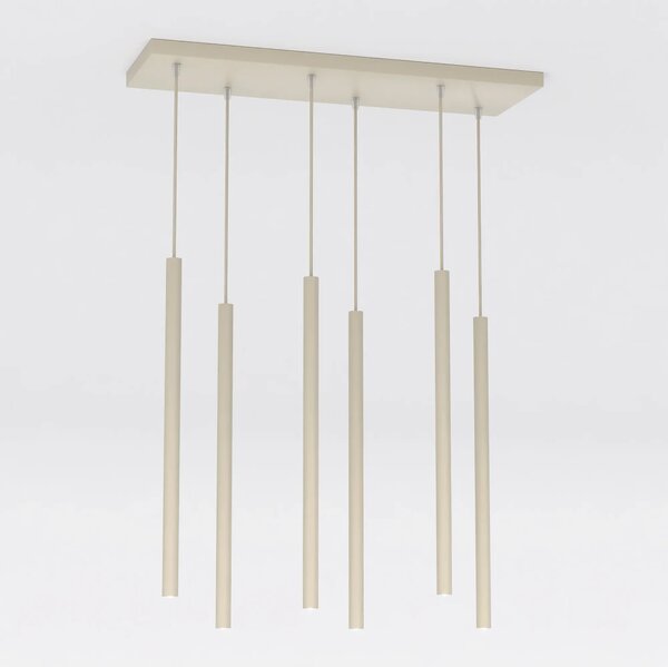 Lampadario a Sospensione in Acciaio SELTER 6 Mokka 6xG9