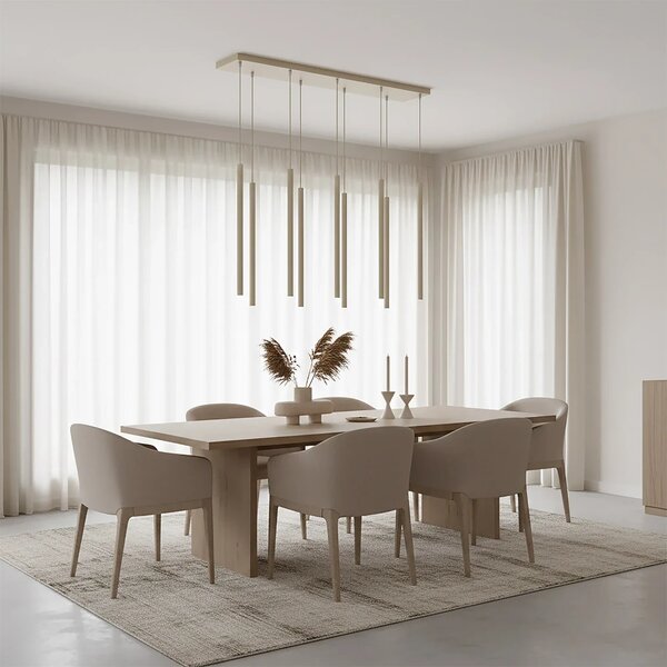 Lampadario a Sospensione in Acciaio SELTER 9 Mokka 9xG9