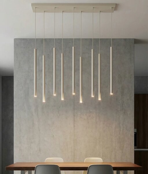 Lampadario a Sospensione in Acciaio SELTER 9 Mokka 9xG9