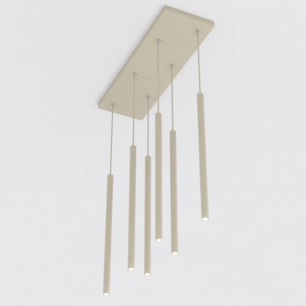 Lampadario a Sospensione in Acciaio SELTER 6 Mokka 6xG9