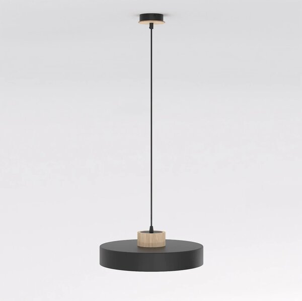Lampada a Sospensione KIVI 1L E27 in Acciaio e Legno