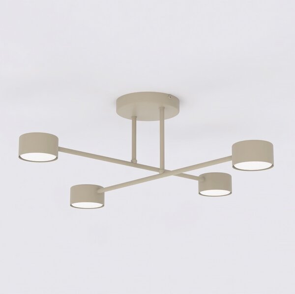 Plafoniera da soffitto HALO 4 in acciaio 4xGX53 - Mokka o Burgundy