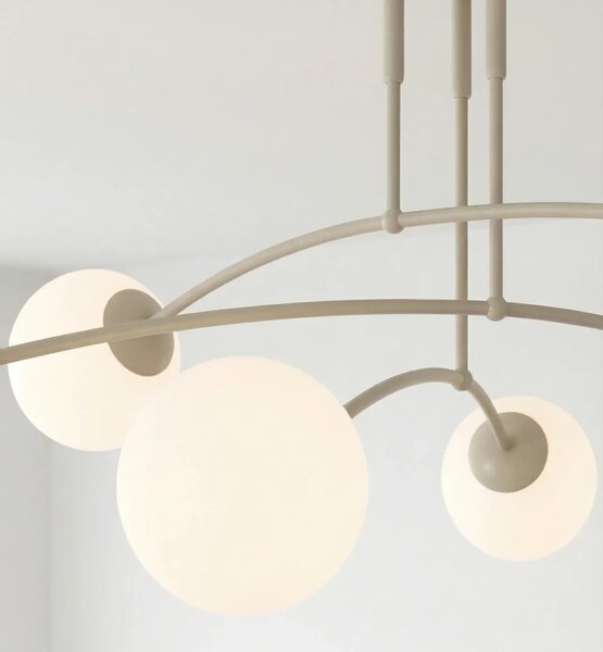Plafoniera da soffitto PREGOS 6 in acciaio 6xE14 - Mokka