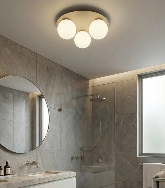 Plafoniera da soffitto SOLAR 3 3xE14 in Acciaio - Mokka o Burgundy