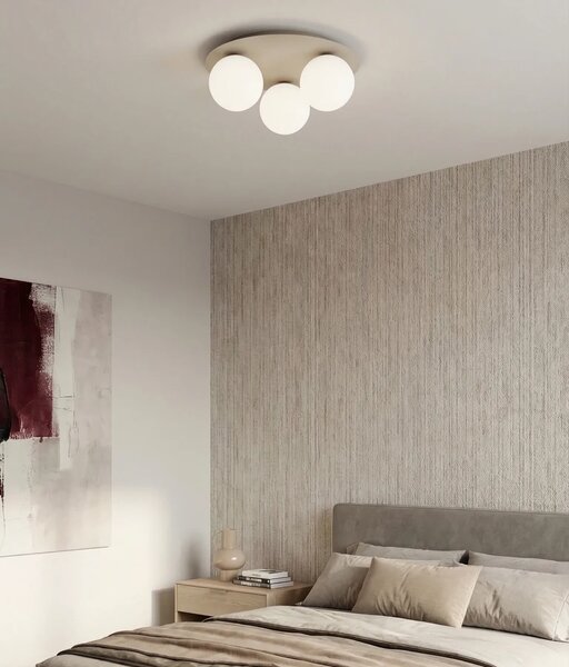 Plafoniera da soffitto SOLAR 3 3xE14 in Acciaio - Mokka o Burgundy
