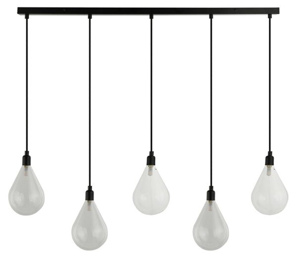 HOME DELUXE Lampada a sospensione in vetro CELIA Trasparente - 5 luci - Luce a sospensione, luce in vetro, luce a goccia