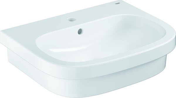 Lavabo da appoggio Grohe EURO KERAMIK 1 foro per rubinetto, con sfioratore 600 x 480 mm bianco alpino