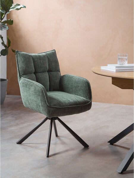 Set di sedie da pranzo verde in imbottito 2 pz Marilla – Unique Furniture