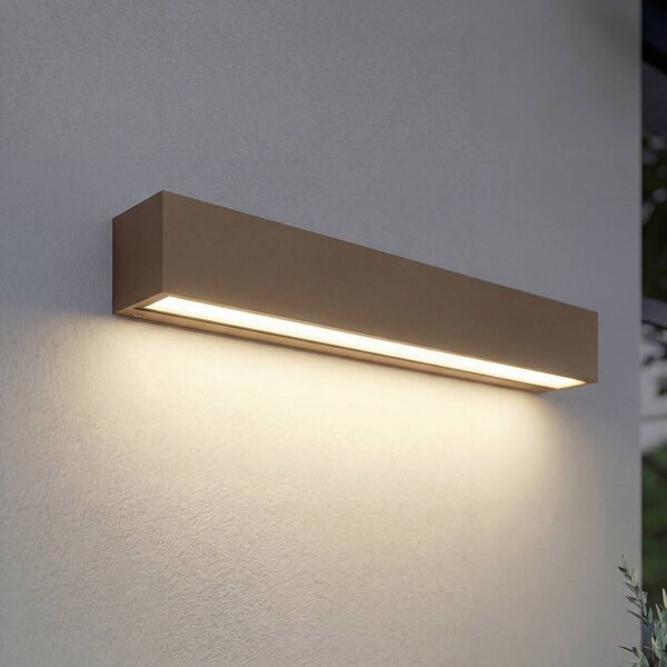 Applique da esterni a LED Lengo Lucande, Marrone / Ruggine, Alluminio, Moderno, Applique LED da esterni