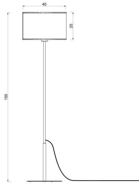 Lampada da terra ARDEN 1xE27/15W/230V beige