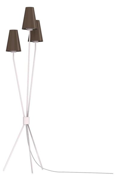 Lampada da terra TREFOT 3xE14/15W/230V marrone/crema