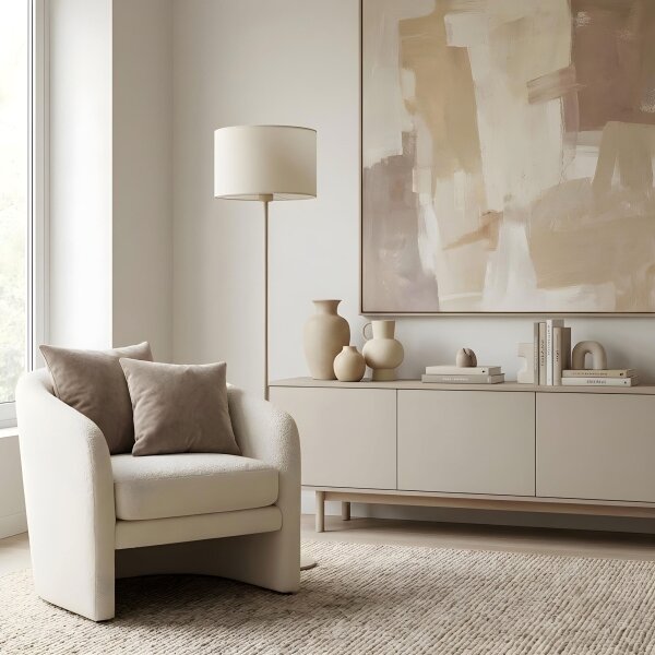 Lampada da terra ARDEN 1xE27/15W/230V beige